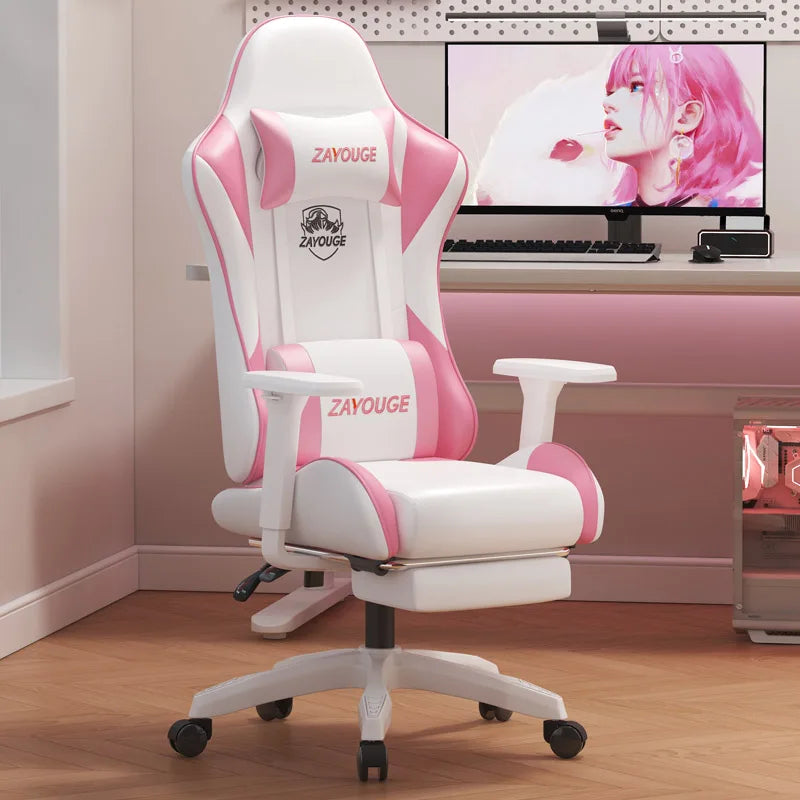 Poltrona reclinável ergonômica Cadeira de computador de mesa Cadeira de escritório elegante para uso doméstico com funcionalidade de elevação e rotação