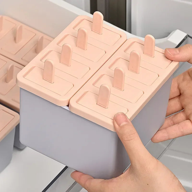 Forma de Picolé e Sorvete em Grau Alimentício com Tampa – Utensílio Doméstico para Picolé Caseiro