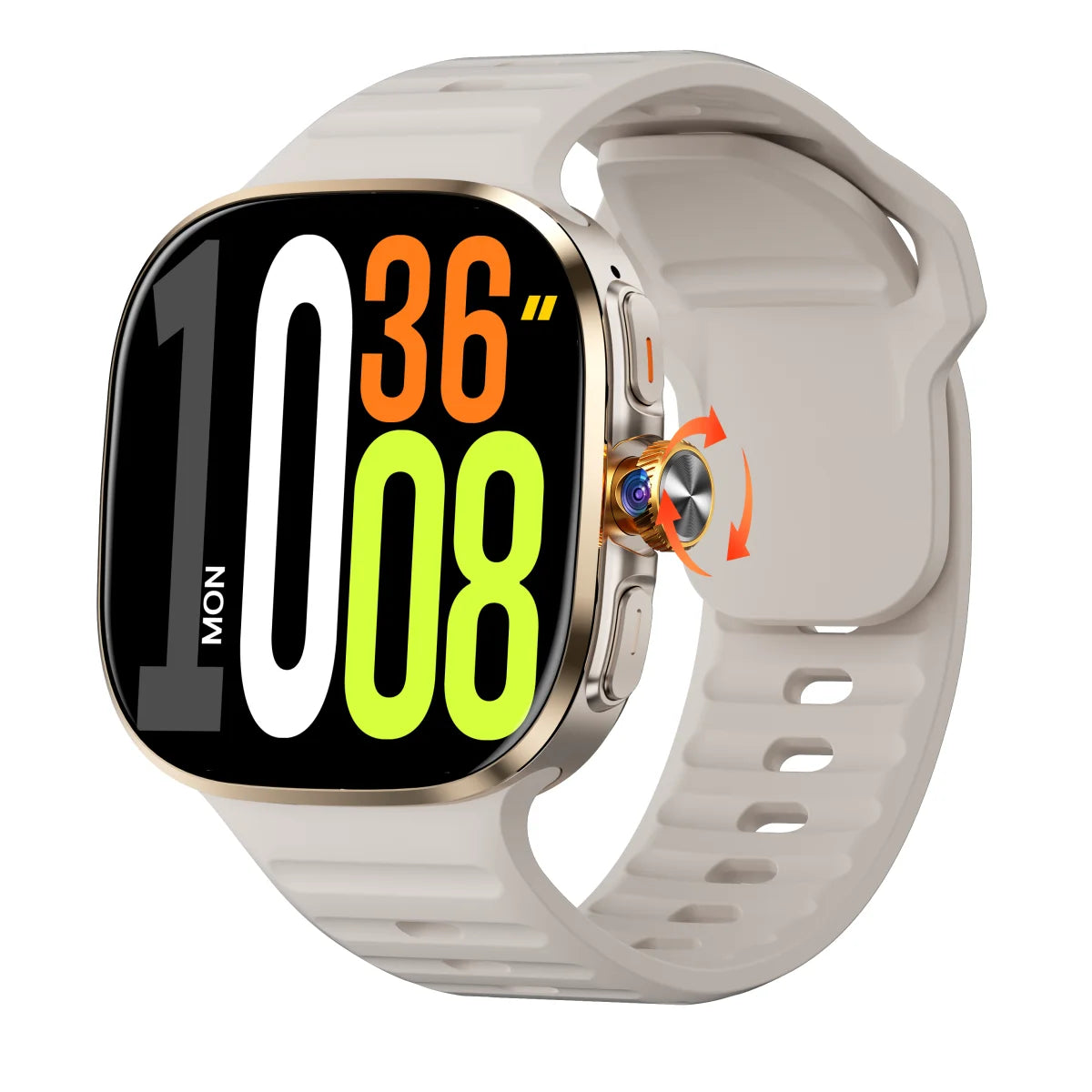 Original M99 Smartwatch Inserção de tela Amoled de 2,4 polegadas 4G/5G Cartão Sim GPS WIFI 190 ° Jogo de câmera rotativa Android 10.0 Smart Watch
