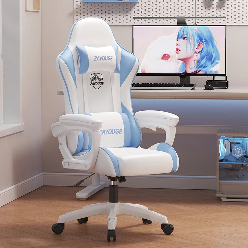 Poltrona reclinável ergonômica Cadeira de computador de mesa Cadeira de escritório elegante para uso doméstico com funcionalidade de elevação e rotação