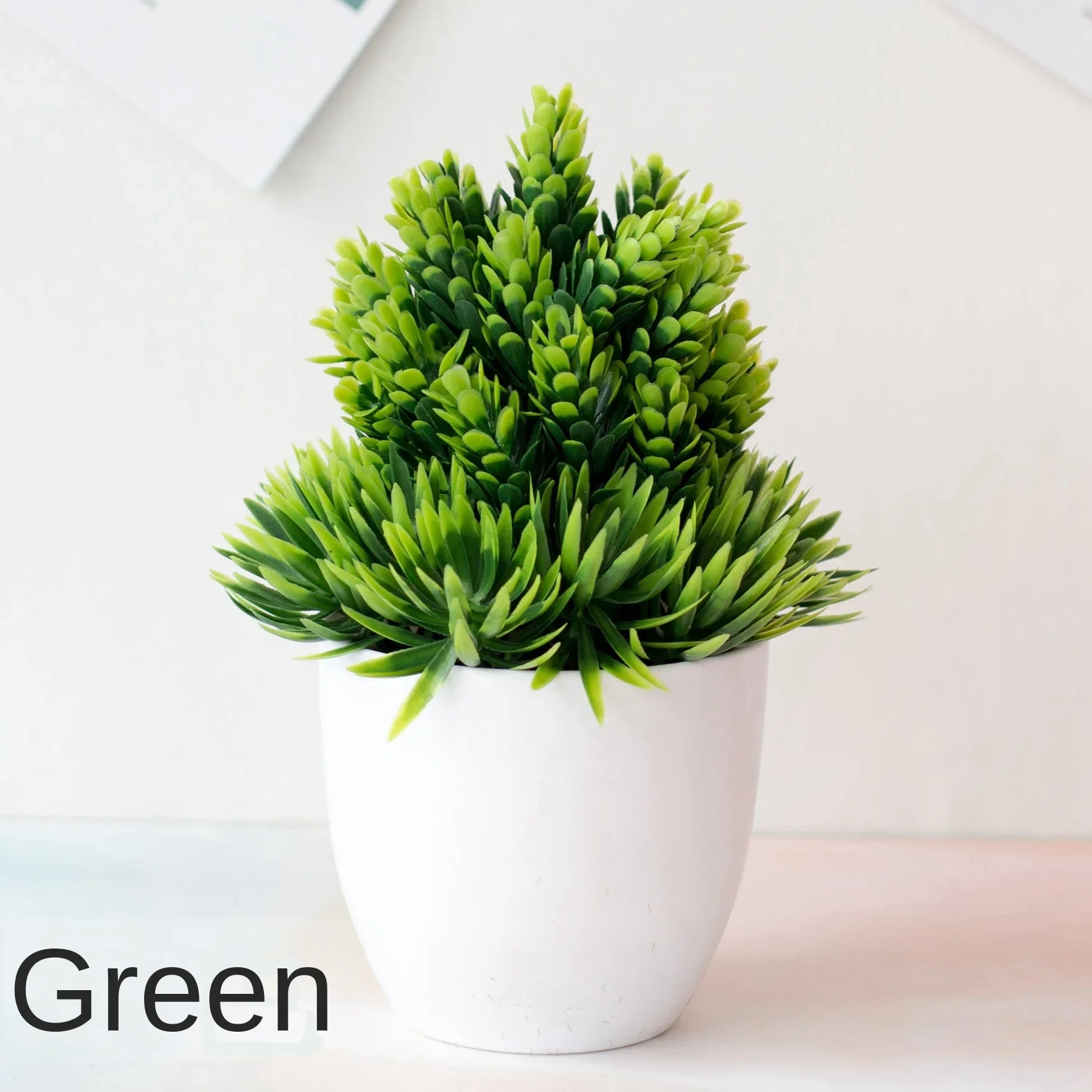 Bonsai de Planta Artificial em Vaso – Mini Árvore Verde e Flores Falsas, Enfeite Decorativo para Casa, Jardim, Festas e Decoração de Hotel