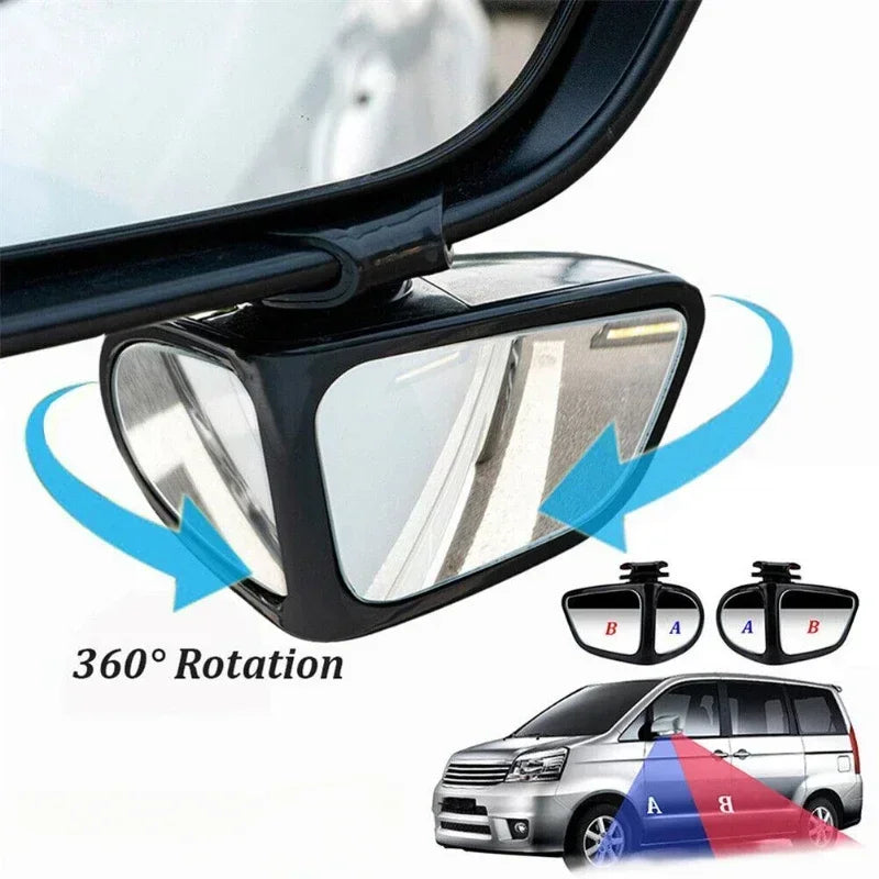 Espelho Retrovisor de Carro para Ponto Cego, Espelho para Rodas Dianteiras e Traseiras 360 ° Espelho Retrovisor Ajustável de Ângulo Amplo para Ponto Cego