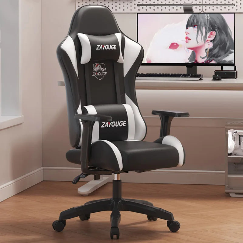 Poltrona reclinável ergonômica Cadeira de computador de mesa Cadeira de escritório elegante para uso doméstico com funcionalidade de elevação e rotação