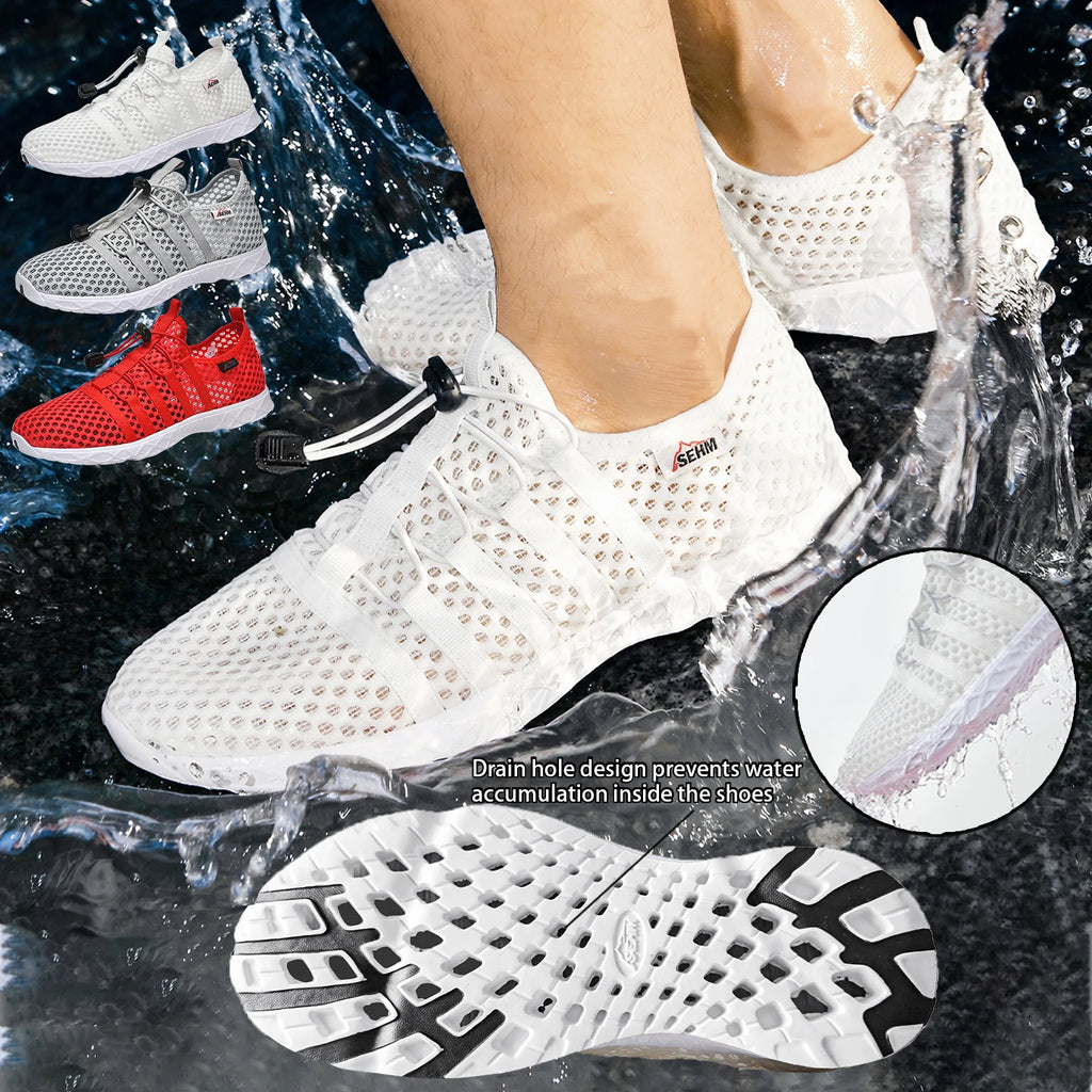 Tênis Casuais Masculinos em Malha Respirável, Sapatos de Praia e Água para Atividades ao Ar Livre, Tênis Leves Suixi
 
4.8 ౹ 208