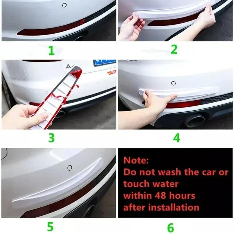 2 pçs universal anti-colisão protetor adesivos frente do carro canto traseiro pára-choques guarda anti-risco tiras adesivo acessórios do carro
