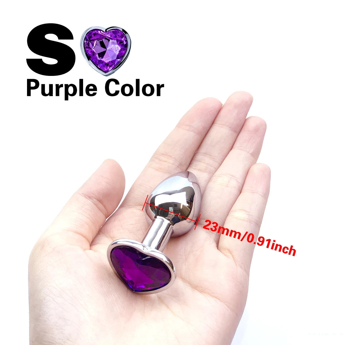 Metal anal plug coração cristal iniciante para especializar 5 tamanho butt plug adulto brinquedo cauda feminino/masculino