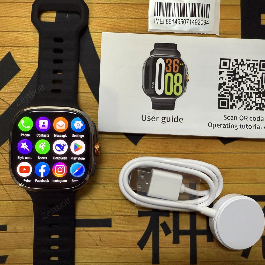 Original M99 Smartwatch Inserção de tela Amoled de 2,4 polegadas 4G/5G Cartão Sim GPS WIFI 190 ° Jogo de câmera rotativa Android 10.0 Smart Watch