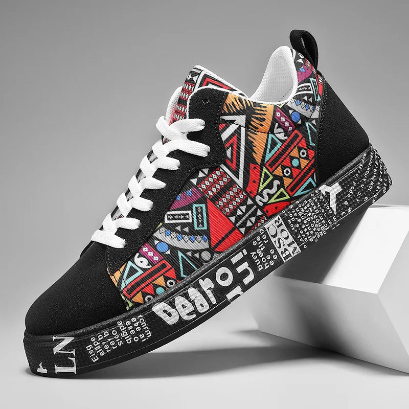 Tênis esportivos respiráveis, tênis de skate, design gráfico de coração e música para homens, tênis casuais para casais