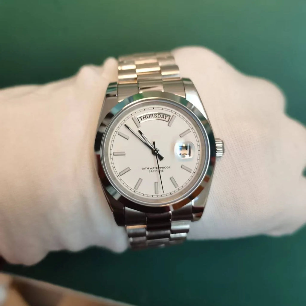 Small Size Men`s Watch Sapphire Glass Stainless Steel Swimming 50M Waterproof business Beat Quartz movement DD36MM Wristwatch