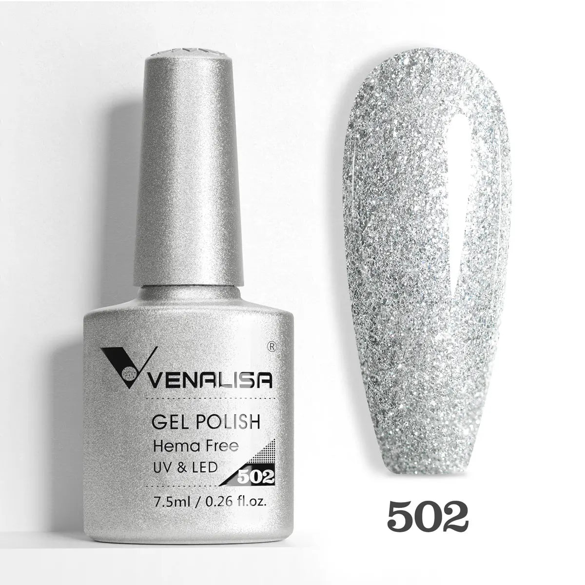 Verniz de Gel com Glitter Venalisa Livre de HEMA e TPO – Cobertura Total Deslumbrante, Soak Off, Gel UV/LED para Unhas de Gel Francesas, Coleção Nude Rosa Jelly