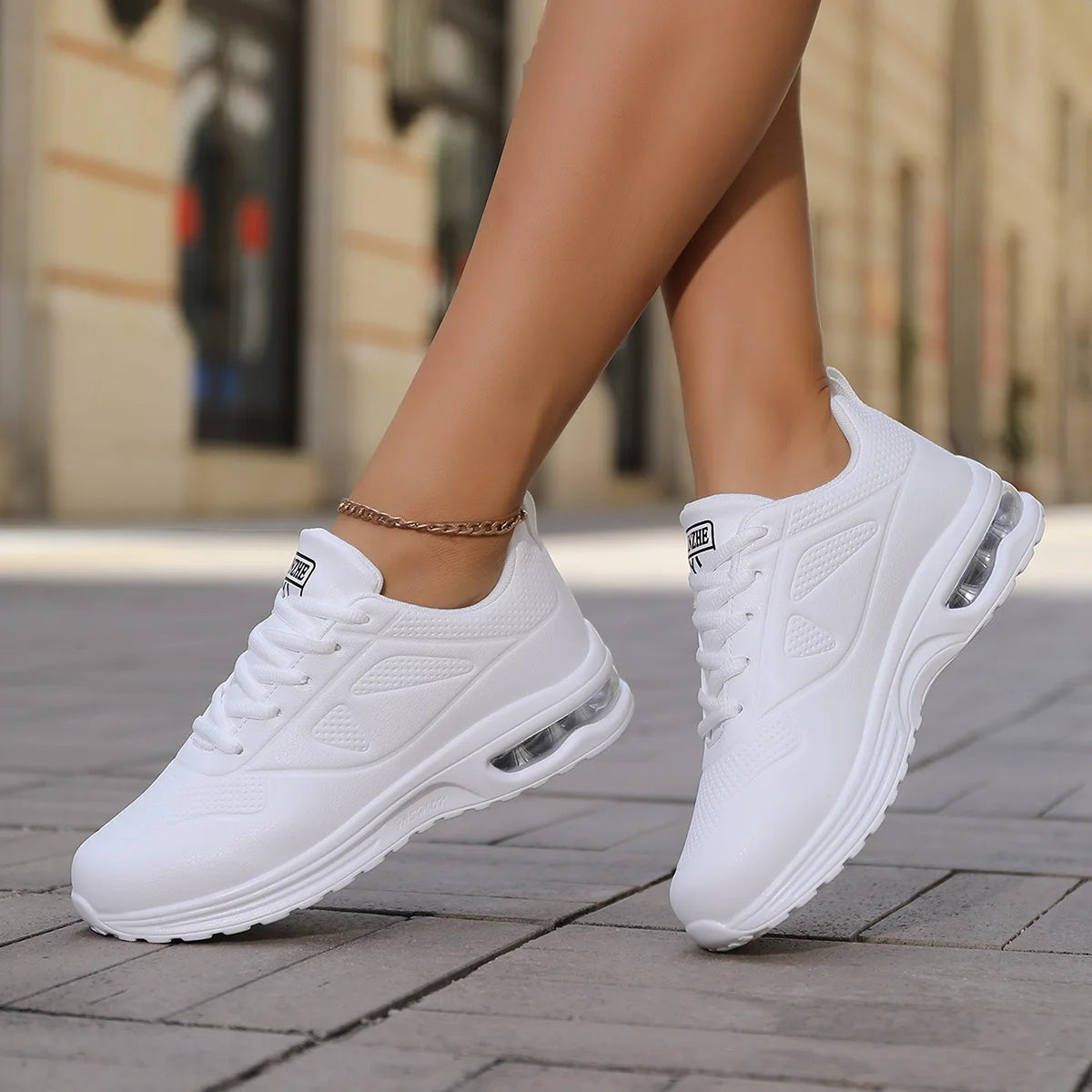 Novos Tênis Esportivos de Couro Impermeáveis para o Verão, Tênis Casuais Versáteis, Tênis de Corrida com Solado Macio para Mulheres