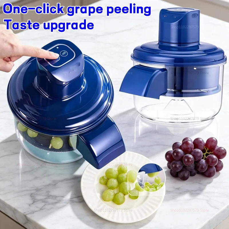 Descascador de Frutas Recarregável Automático Elétrico para Uvas, Tomates Cereja, Alho - Ferramenta de Cozinha