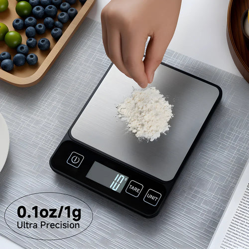 Balança Digital de Cozinha 10kg com Tela LCD, Balança Eletrônica de Alta Precisão para Alimentos, Confeitaria e Dieta Saudável