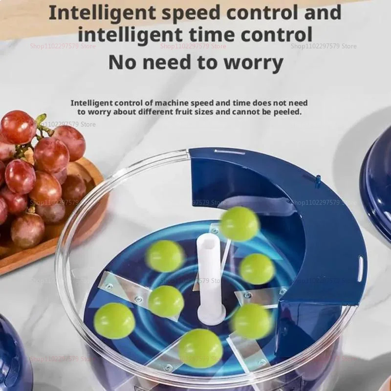 Descascador de Frutas Recarregável Automático Elétrico para Uvas, Tomates Cereja, Alho - Ferramenta de Cozinha
