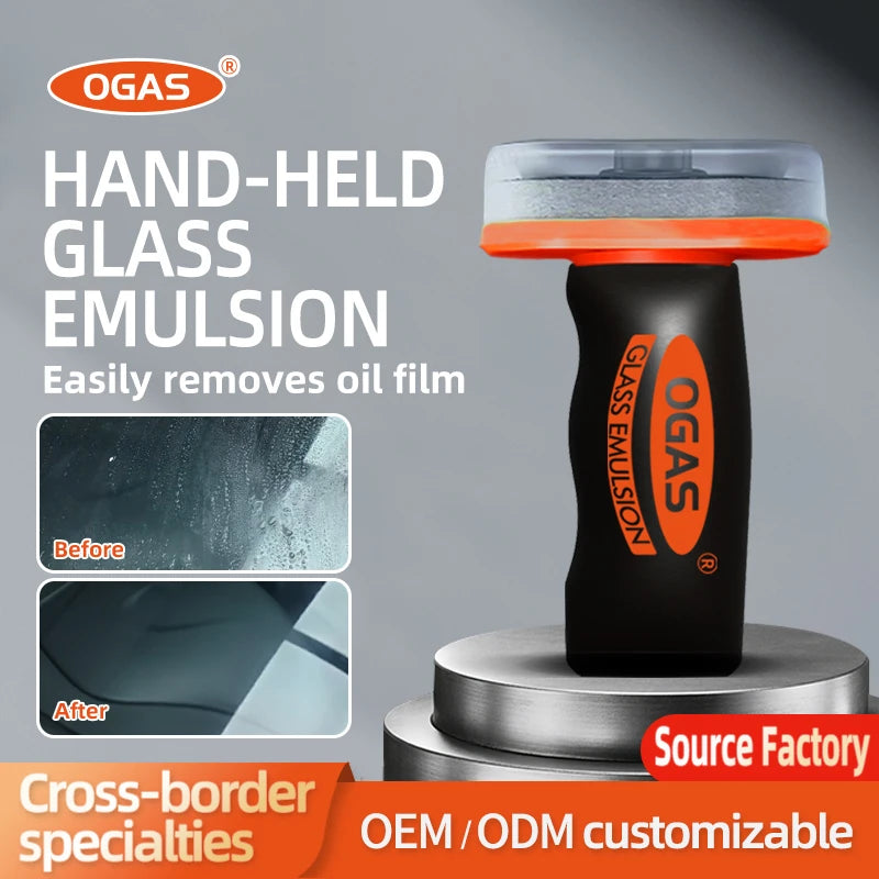 Ogas escova de limpeza de filme de óleo de vidro, pasta de limpeza de revestimento de filme de óleo de para-brisa, limpador de espuma de automóvel sem danificar vidro, novo