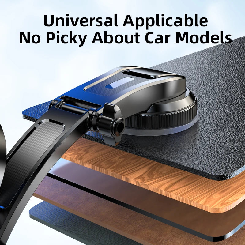 Suporte de Telefone para Carro Dobrável Vyvylabs com Adsorção Tripla e Bloqueio Automático, Montagem para Carro Off-Road Anti-Choque 360 ° Ajustável e Silencioso para iPhone Xiaomi Huawei Samsung