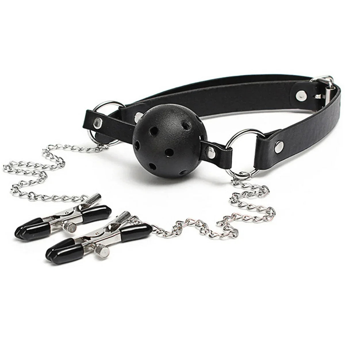 Kit de restrições de pescoço para pulso com grampos de mamilo mordaça brinquedos sexuais para mulheres algemas traseiras ajustáveis colar bondage sm brinquedos de jogo sexual
