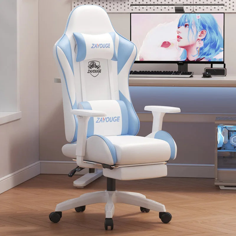 Poltrona reclinável ergonômica Cadeira de computador de mesa Cadeira de escritório elegante para uso doméstico com funcionalidade de elevação e rotação