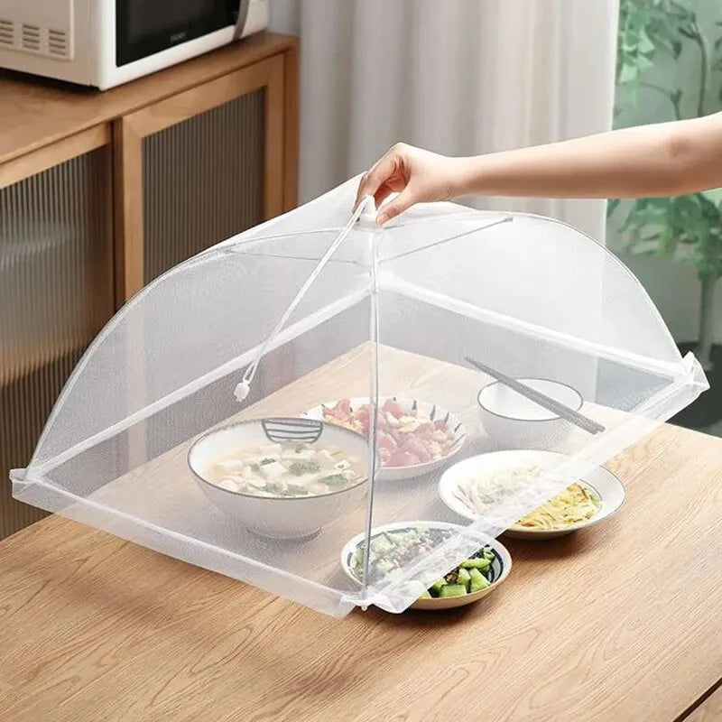 > **Tela Protetora de Alimentos Dobrável e Lavável – Capa Anti-Insetos e Moscas para Pratos e Mesa**
>