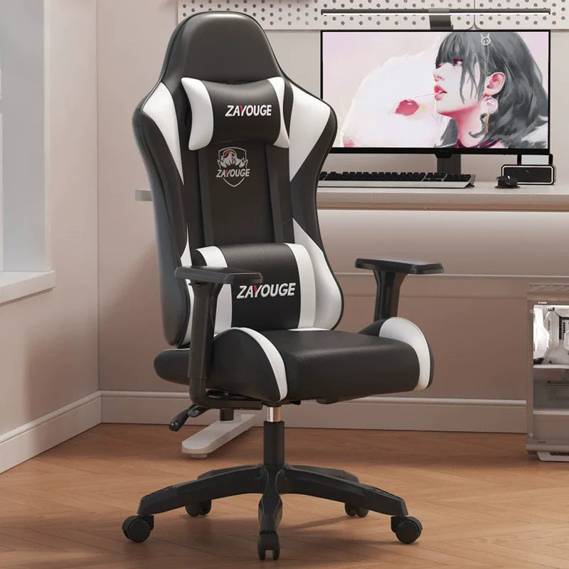 Poltrona reclinável ergonômica Cadeira de computador de mesa Cadeira de escritório elegante para uso doméstico com funcionalidade de elevação e rotação