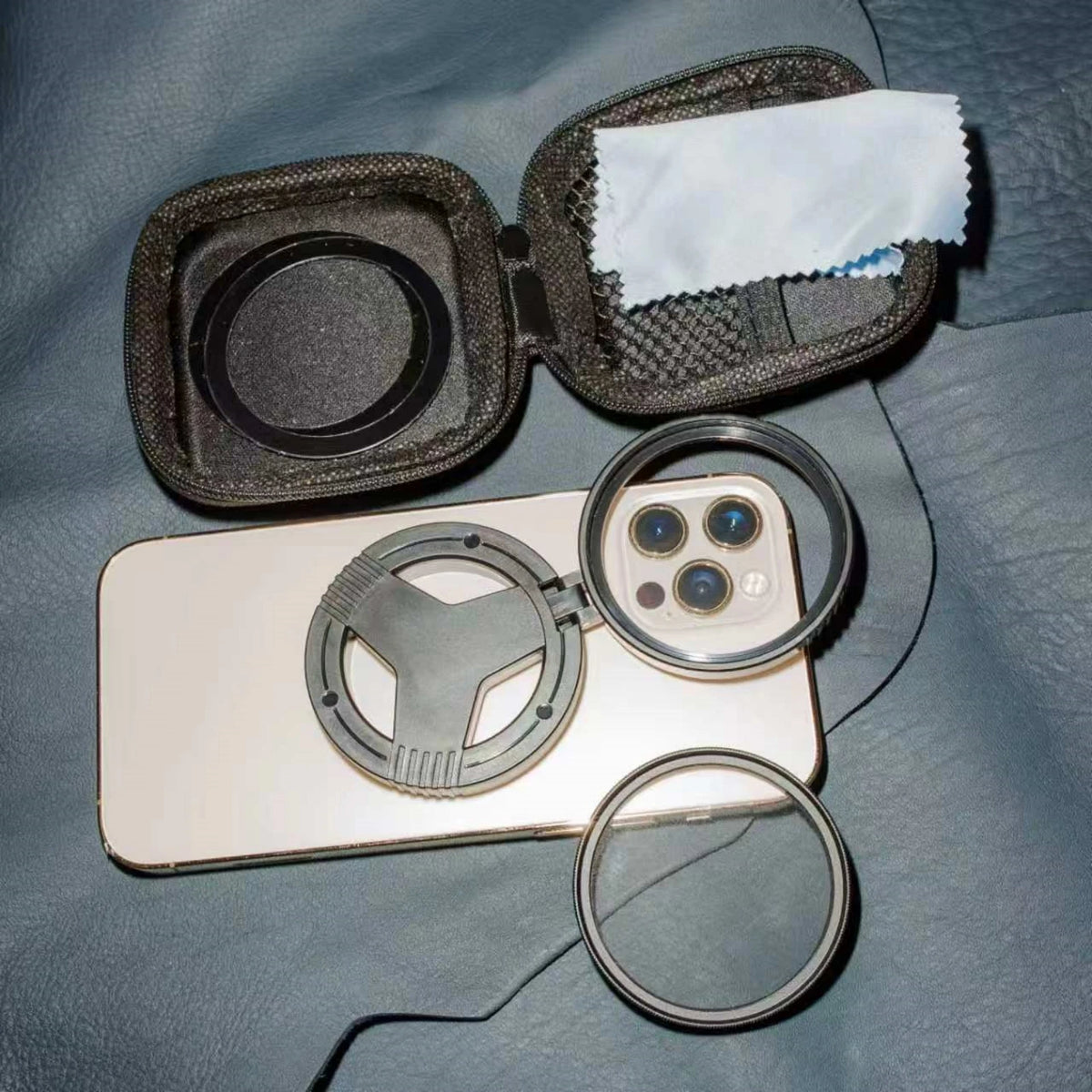 Filtro Polarizador CPL Magnético de 52mm para Lente de Celular iPhone/Samsung e Outros Smartphones com Adaptador Magnético Retrátil