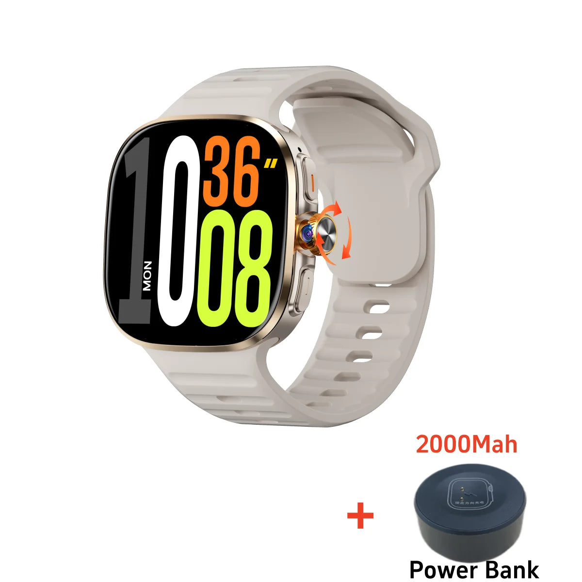 Original M99 Smartwatch Inserção de tela Amoled de 2,4 polegadas 4G/5G Cartão Sim GPS WIFI 190 ° Jogo de câmera rotativa Android 10.0 Smart Watch