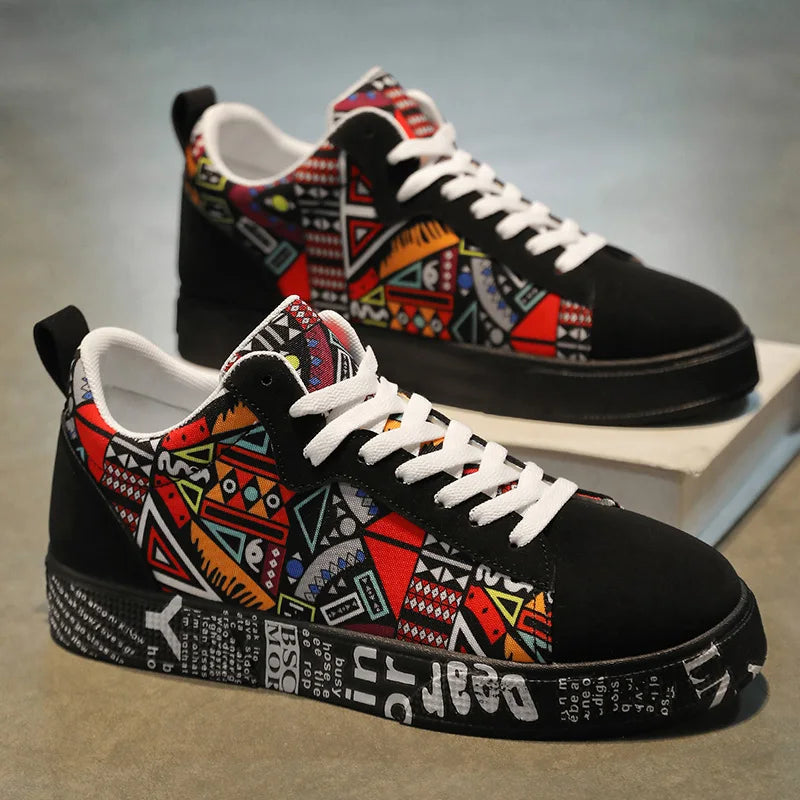 Tênis esportivos respiráveis, tênis de skate, design gráfico de coração e música para homens, tênis casuais para casais