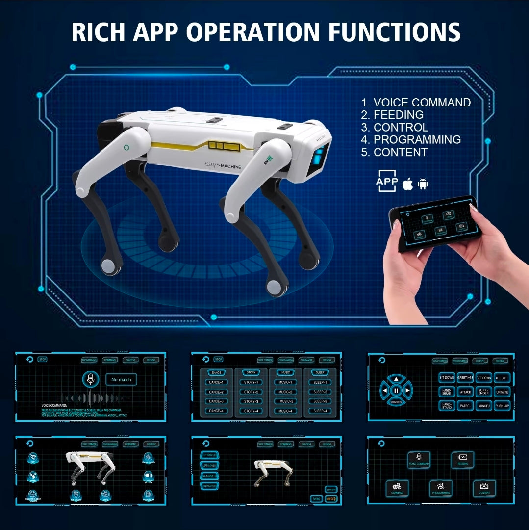 Inteligente ai rc robô cão voz diálogo
