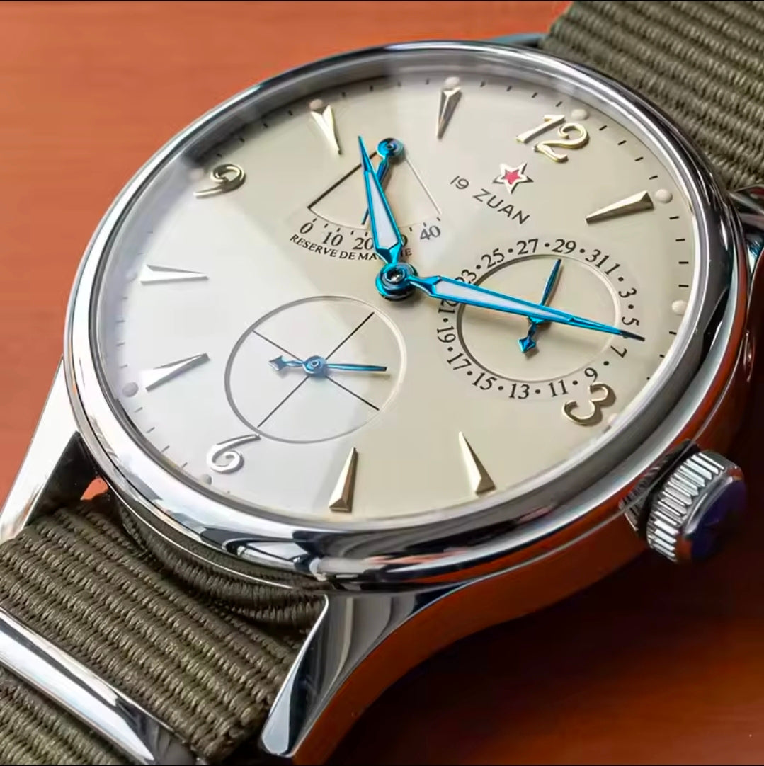 2491
1963 relógio piloto masculino 40mm relógios de pulso mecânicos automáticos original st1780 movimento cristal safira waterpoorf relógio retro