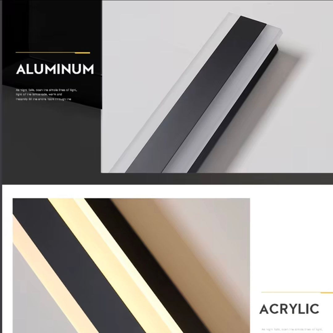 Moderno impermeável Long Strip LED Lâmpada de parede, IP65 Alumínio Wall Light, Jardim varanda Sconce, 110V, 220V, Sconce Luminaire