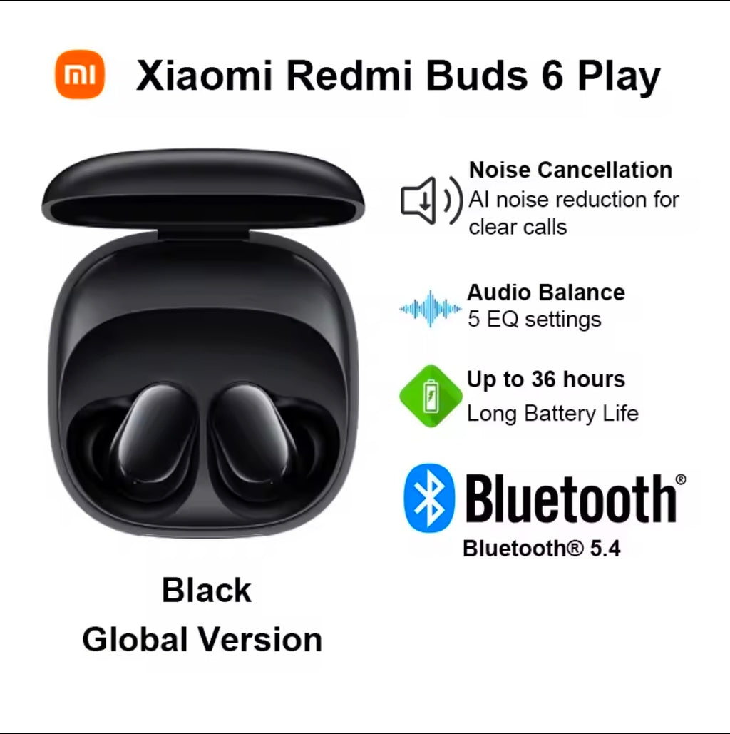Xiaomi redmi buds 6 play fone de ouvido sem fio bluetooth