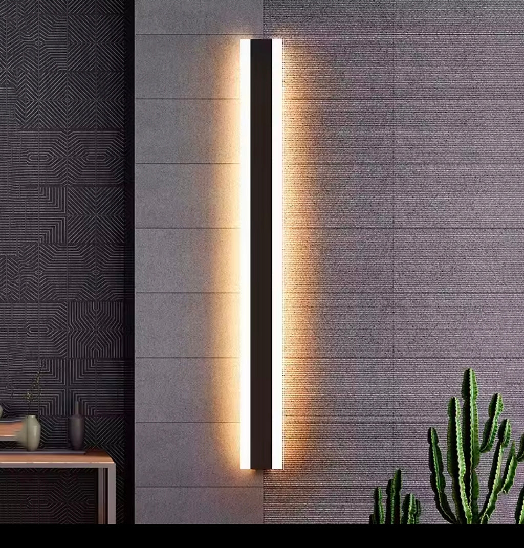 Moderno impermeável Long Strip LED Lâmpada de parede, IP65 Alumínio Wall Light, Jardim varanda Sconce, 110V, 220V, Sconce Luminaire