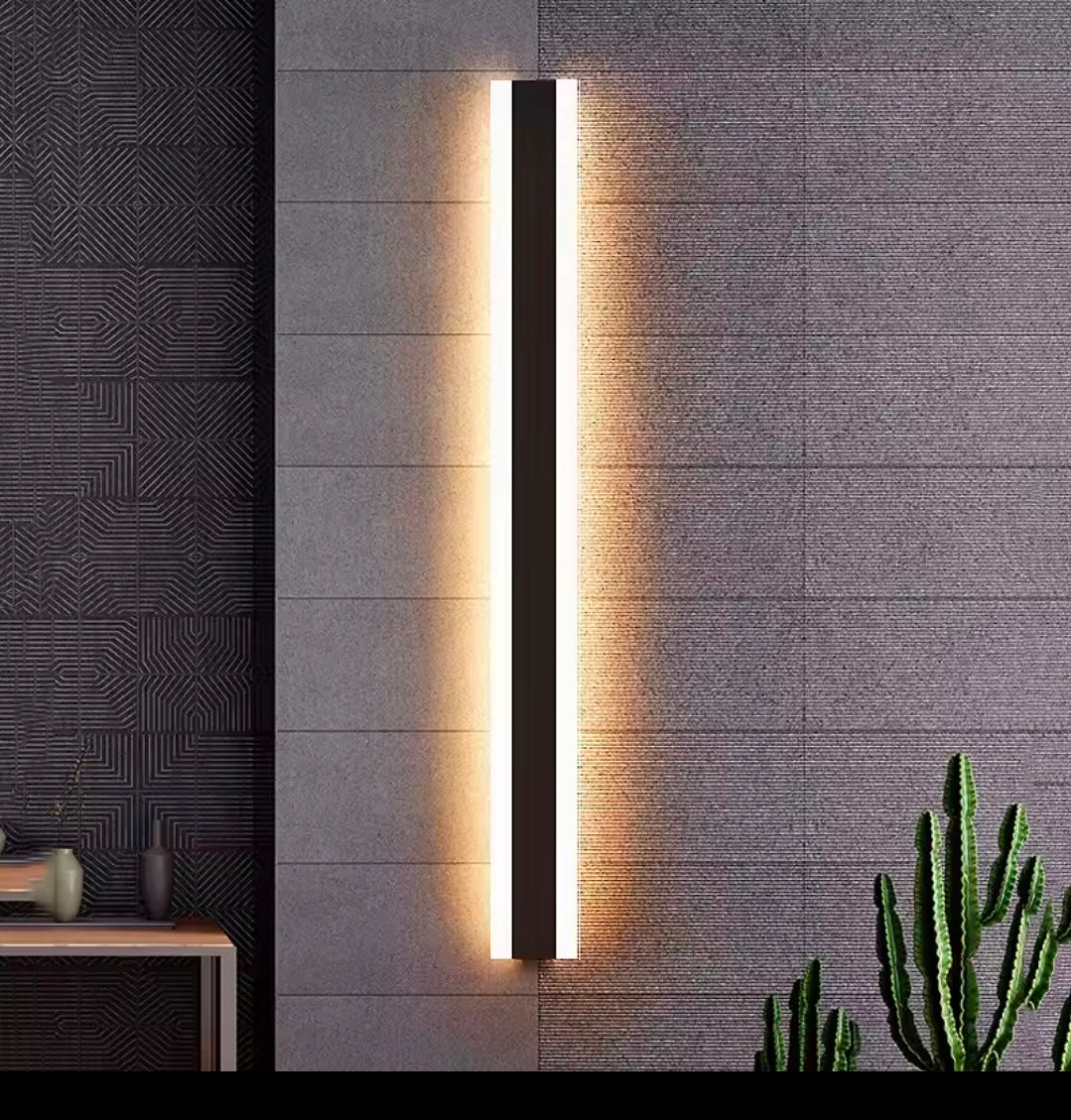 Moderno impermeável Long Strip LED Lâmpada de parede, IP65 Alumínio Wall Light, Jardim varanda Sconce, 110V, 220V, Sconce Luminaire