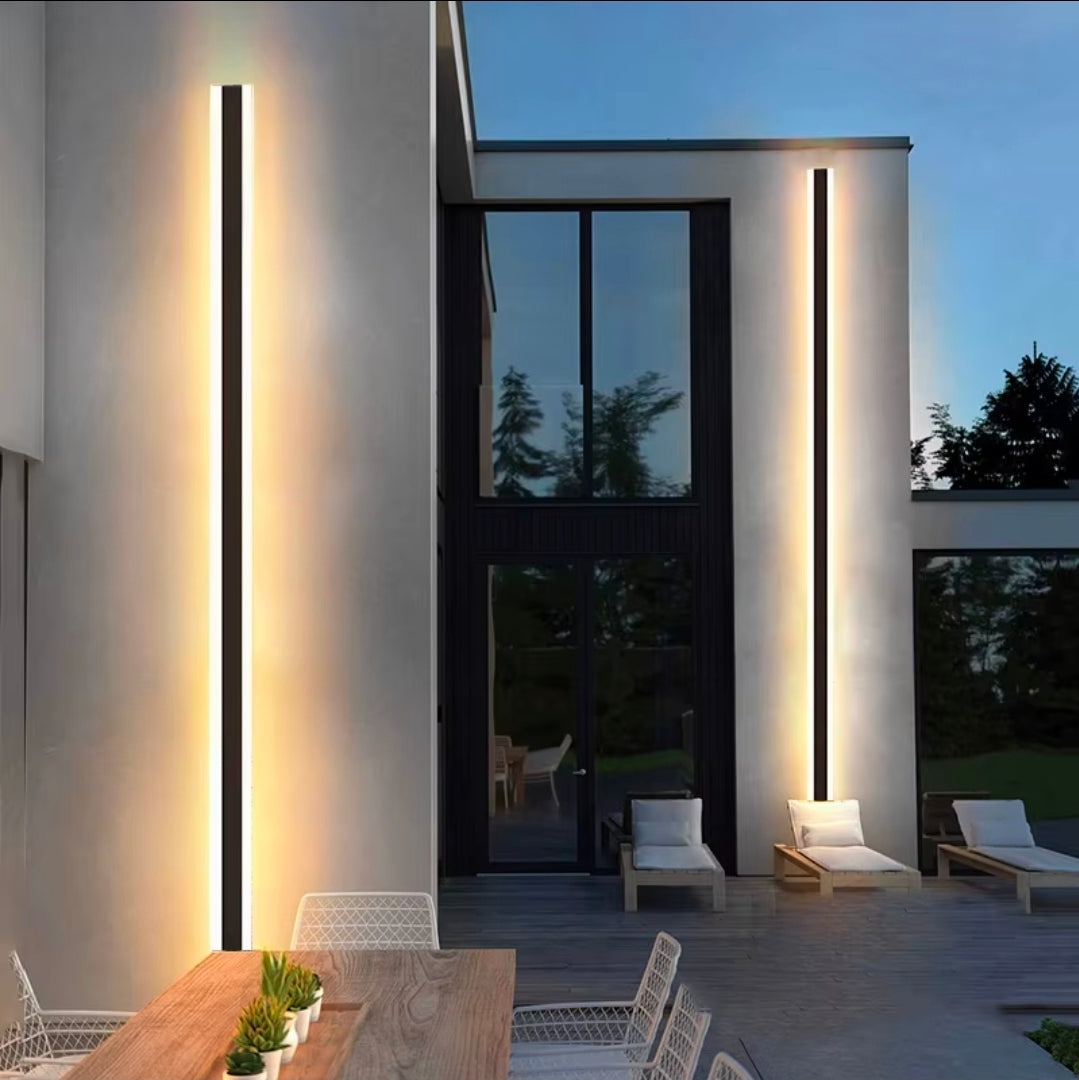 Moderno impermeável Long Strip LED Lâmpada de parede, IP65 Alumínio Wall Light, Jardim varanda Sconce, 110V, 220V, Sconce Luminaire