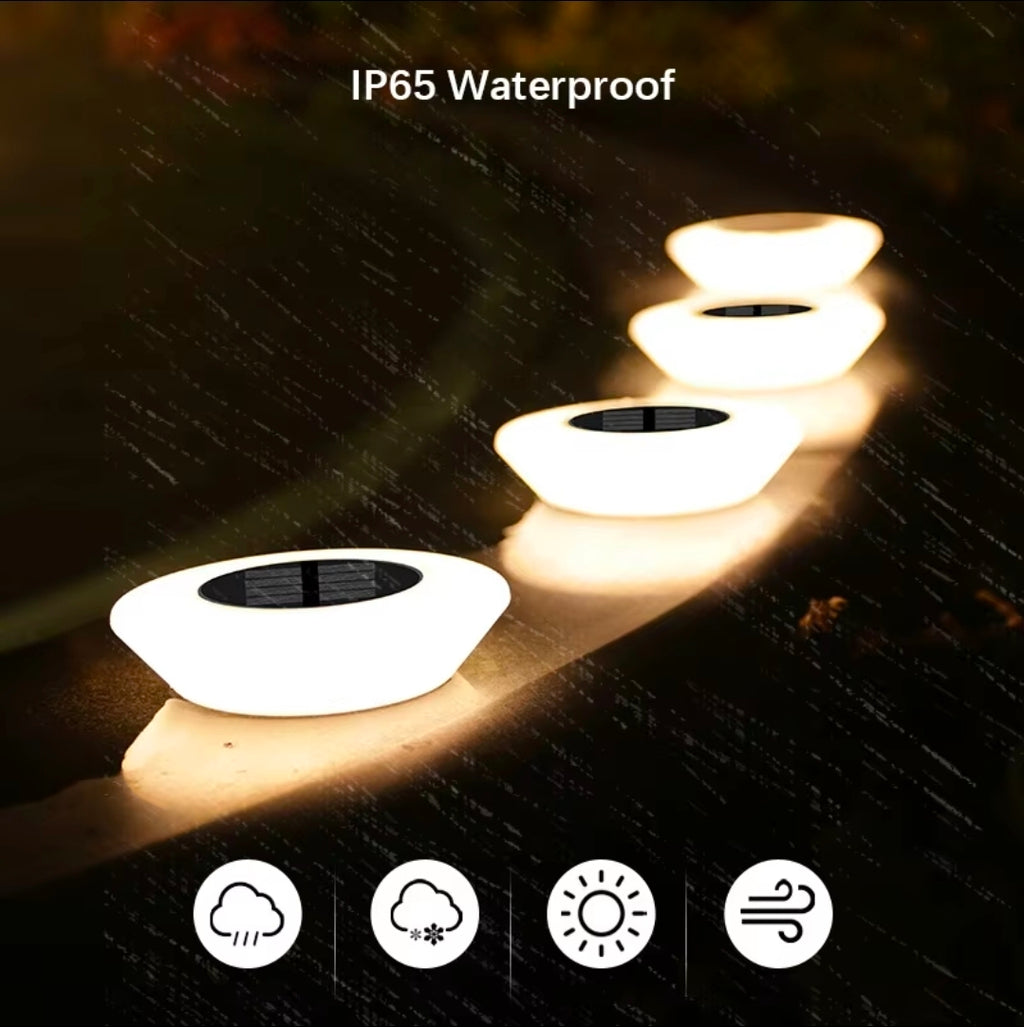 1/4 pacote de luzes solares à terra, 14led luz de paisagem ao ar livre à prova dwaterproof água, lâmpada led para gramado, para jardim caminho quintal deck acampamento decoração