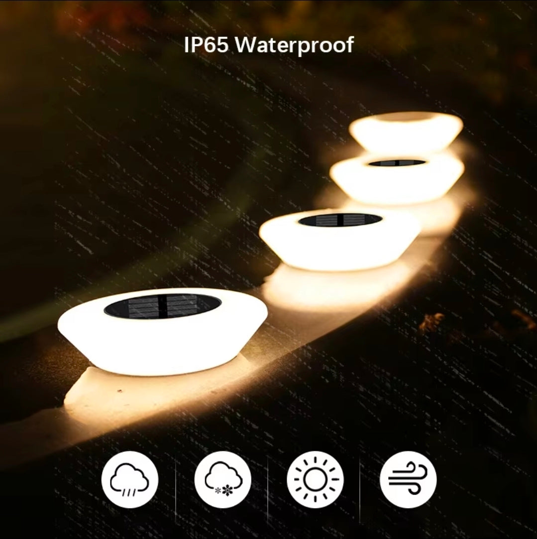 1/4 pacote de luzes solares à terra, 14led luz de paisagem ao ar livre à prova dwaterproof água, lâmpada led para gramado, para jardim caminho quintal deck acampamento decoração