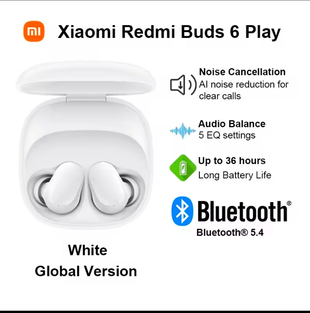 Xiaomi redmi buds 6 play fone de ouvido sem fio bluetooth