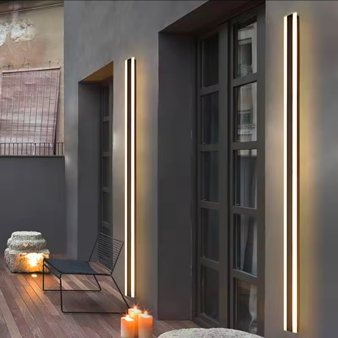 Moderno impermeável Long Strip LED Lâmpada de parede, IP65 Alumínio Wall Light, Jardim varanda Sconce, 110V, 220V, Sconce Luminaire
