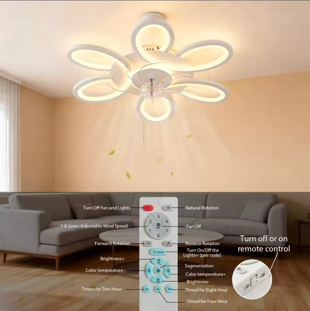 9/12
Preto
 45
Ventilador de Teto Inteligente de 25 polegadas com Luz, Controle Remoto por APP, LED Regulável, Montagem Embutida, 6 Velocidades, Motor DC Silencioso para Casa