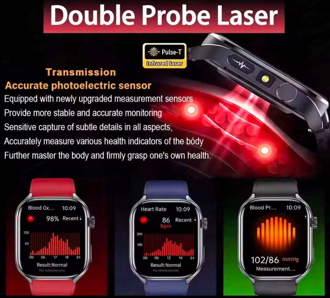 Novo Smartwatch de Saúde com IA 2026: Detecção Precisa de ECG, Pressão Arterial, Lipídios e Análise de Ácido Úrico, Chamada Bluetooth