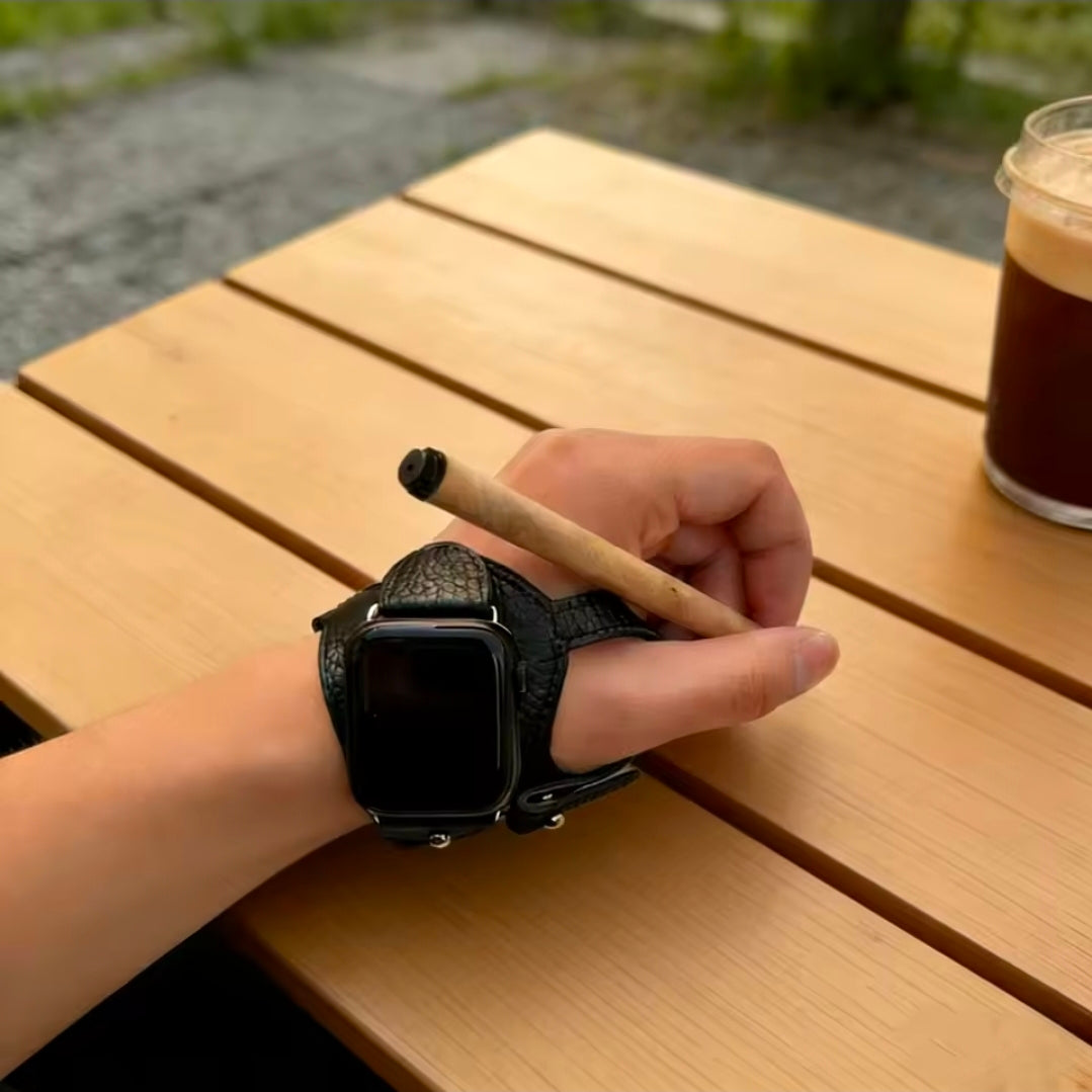 Pulseira esportiva exclusiva para ciclismo ao ar livre, pulseira de couro para apple watch, série 11/10/9 40mm 41mm 42mm 44mm 45mm 46mm