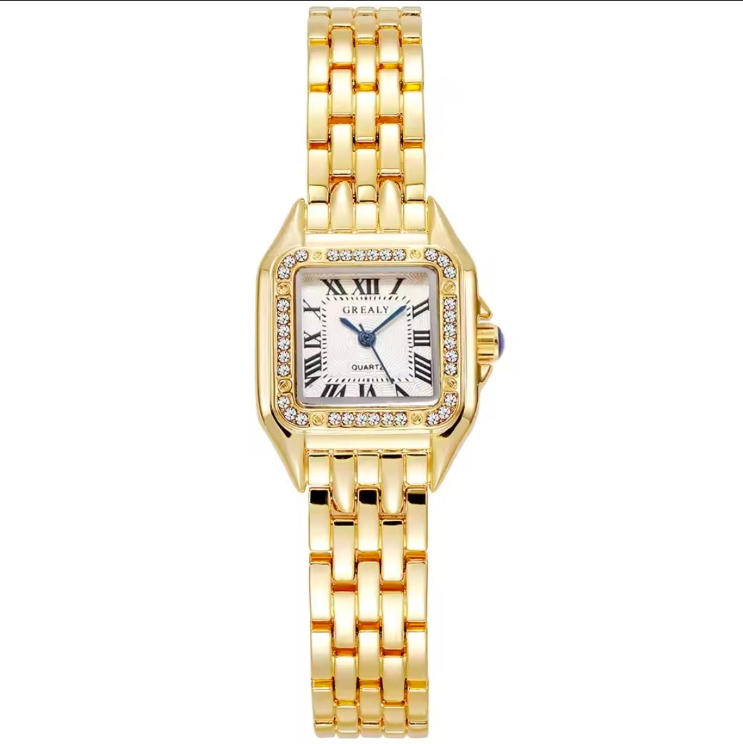 Relógio feminino luz marca de luxo negócios ouro aço inoxidável senhoras moda relógios quartzo feminino pulseira relógio pulso