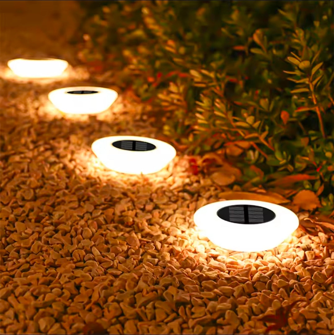 1/4 pacote de luzes solares à terra, 14led luz de paisagem ao ar livre à prova dwaterproof água, lâmpada led para gramado, para jardim caminho quintal deck acampamento decoração